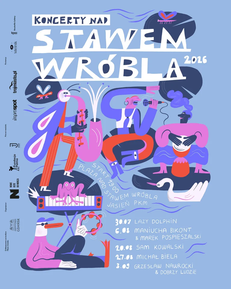 Michał Biela nad Stawem Wróbla: koncert na gdańskim Jasieniu